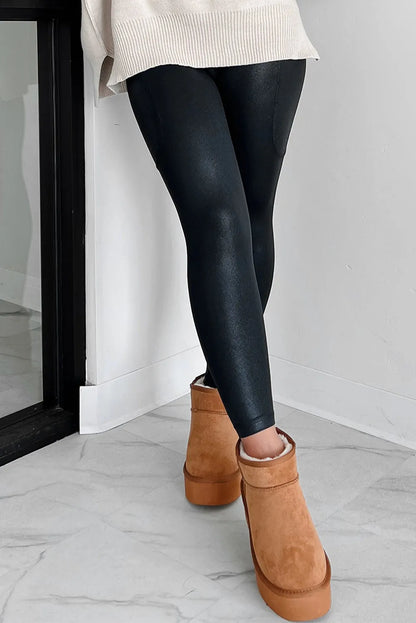 Leggings con cintura en V y bolsillos