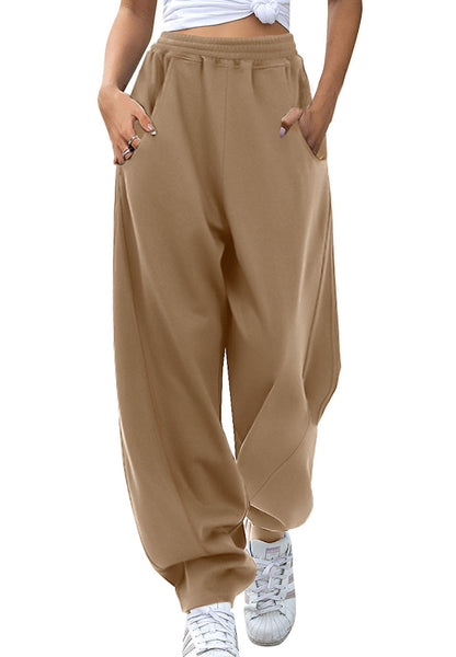 Elastic Waist Sweatpants with Pockets