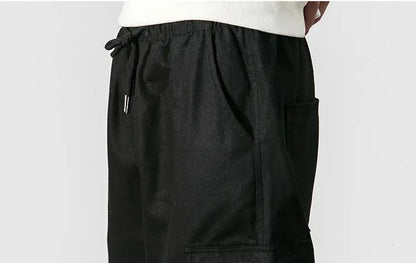 Pantalones harén de algodón con múltiples bolsillos y cintura elástica para hombre, pantalones casuales de estilo punk callejero y hip hop, pantalones de chándal estilo militar para hombre