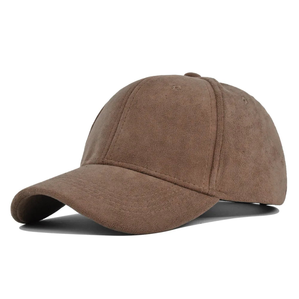 Gorras de béisbol de gamuza de moda para hombres y mujeres, gorras de béisbol de estilo retro con visera ajustable, estilo hip hop, unisex, para otoño e invierno