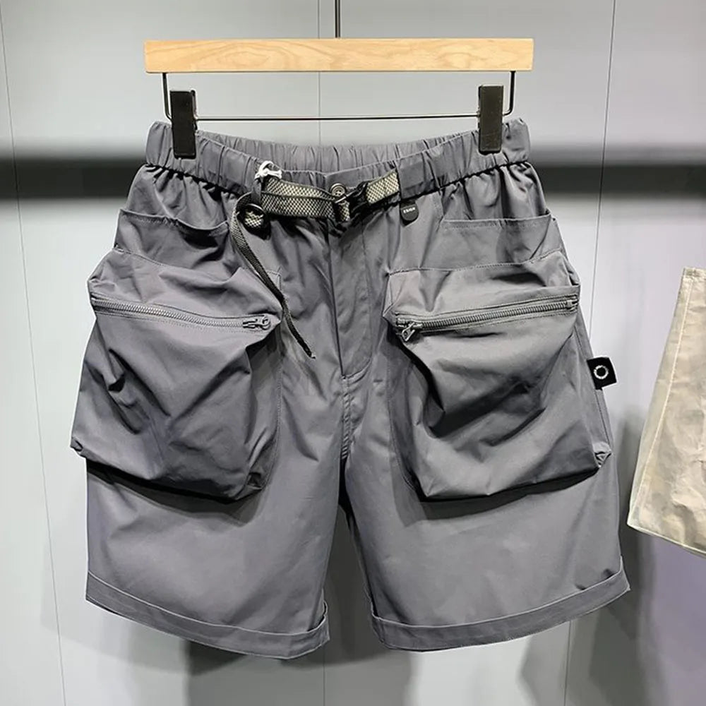 Pantalones casuales para hombre, moda urbana de verano 2024, ropa de trabajo sencilla, pantalones harén de cintura media, nuevos pantalones cortos sueltos, finos y únicos de alta calidad para hombres