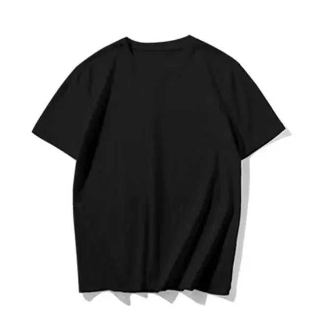 Camisetas de verano 100 % algodón para hombre, camisetas informales de manga corta de algodón liso con cuello redondo, camisetas suaves, camisetas básicas holgadas para hombre