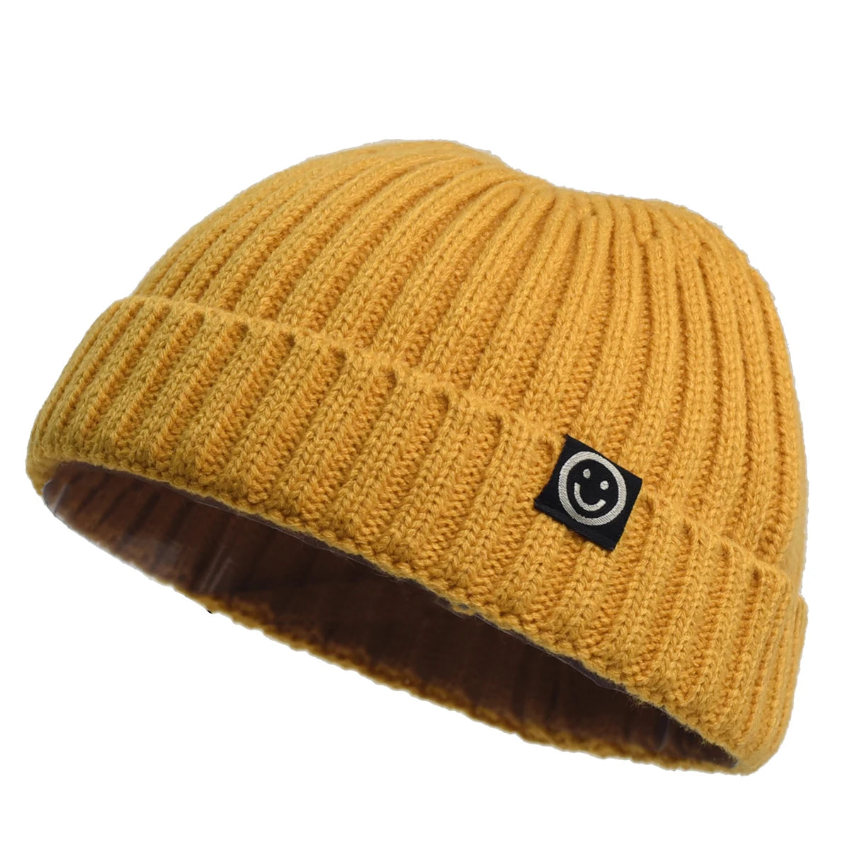 Gorro de punto estilo hip hop para hombre y mujer, gorro de invierno cálido, sin ala, holgado, con puños, estilo pescador