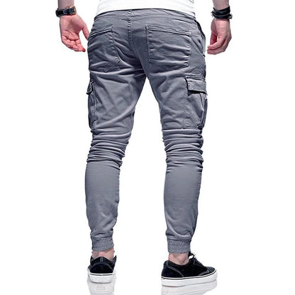 Men Pants Thin Fashion Casual Jogger Pencil Pants Streetwear Cargo Pants Multi-pockets Hip Hop Trousers Fitness Gyms Sweatpants