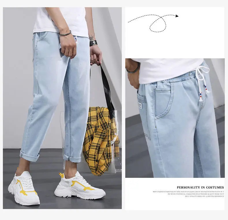 Men Jeans Male Trousers Simple Design High Quality Cozy All-match Students Daily Casual Korean Fashion Ulzzang Ins  3XL