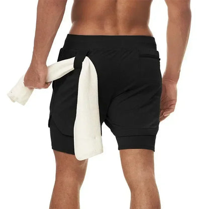 Berserk- Men's 2-in-1 sports shorts, running quick drying shorts, gym and fitness training, double layered