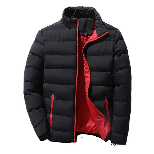 Abrigo holgado de algodón de talla grande para hombre, chaqueta acolchada de algodón con forro polar, estilo coreano, para adelgazar, de invierno, gruesa