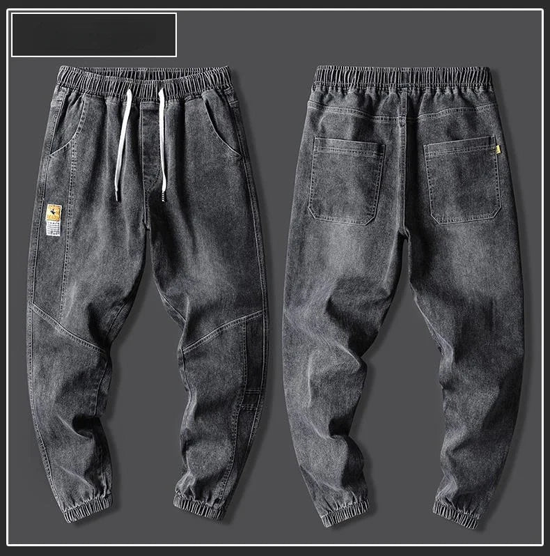 New Men's jeans Winter Fleece Jeans Thick Warm Denim Pants Men Streetwear Black Joggers Harem Jean Thermal Trousers pants men