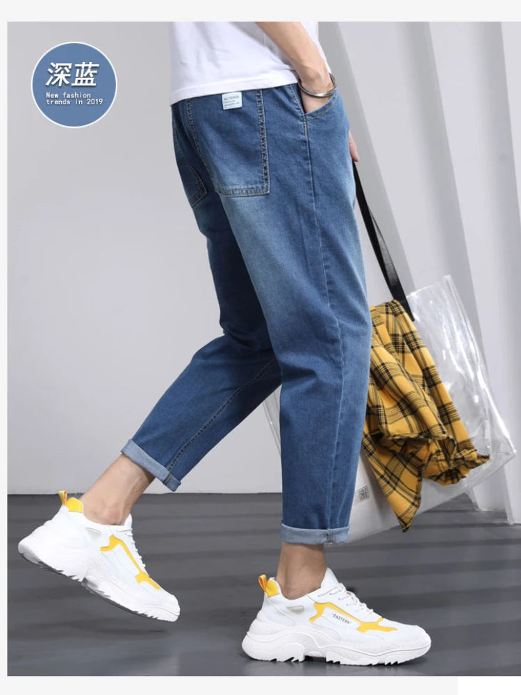 Men Jeans Male Trousers Simple Design High Quality Cozy All-match Students Daily Casual Korean Fashion Ulzzang Ins  3XL