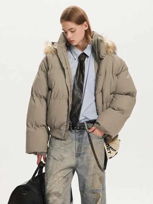 Chaqueta acolchada con capucha extraíble MADE EXTREME, parka con cuello de pelo Sense Premium cálida y gruesa