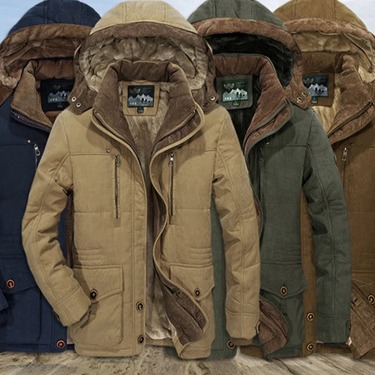 Parkas acolchadas gruesas y cálidas para hombre, chaqueta de algodón, parkas gruesas e informales para hombre, tendencia de invierno, chaquetas de invierno para exteriores de talla grande S-6XL para hombre