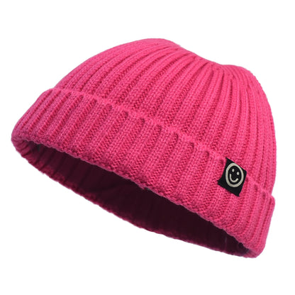 Gorro de punto estilo hip hop para hombre y mujer, gorro de invierno cálido, sin ala, holgado, con puños, estilo pescador