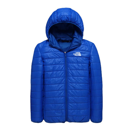 2024Winter New  Men's Coat Warm and Comfortable Zipper Hooded Fashion Print Outdoor Sports Simple Atmospheric Street