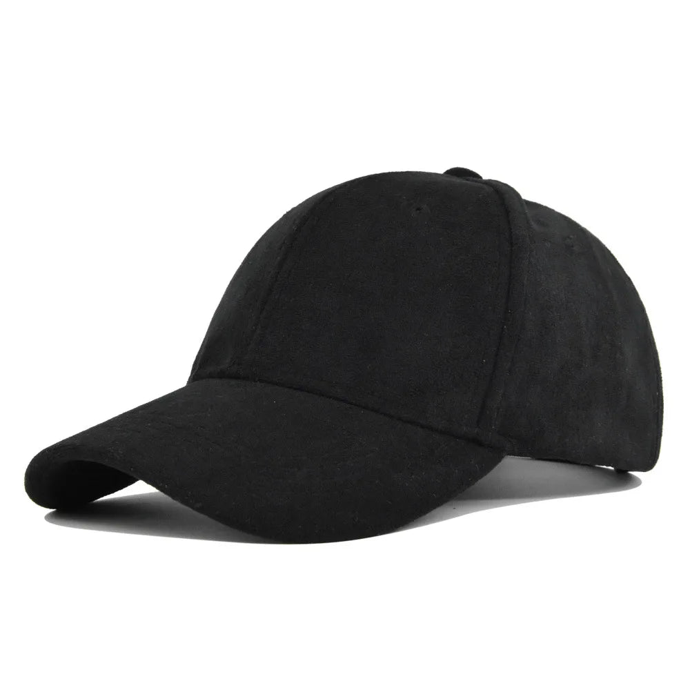 Gorras de béisbol de gamuza de moda para hombres y mujeres, gorras de béisbol de estilo retro con visera ajustable, estilo hip hop, unisex, para otoño e invierno