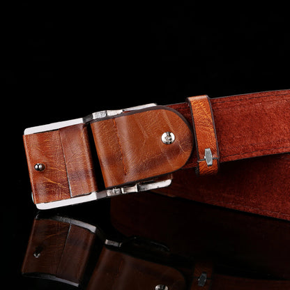 2023 New Men's Belt Korean Fashion Smooth Buckle Business Casual Belt Fashion Young Men's Trouser Designer Luxury Brand Belts