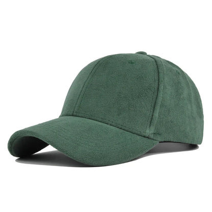 Fashion Suede Baseball Caps For Men Women Autumn Winter Solid Retro Snapback Hip Hop Hat Unisex Street Adjustable Sun Visor Caps