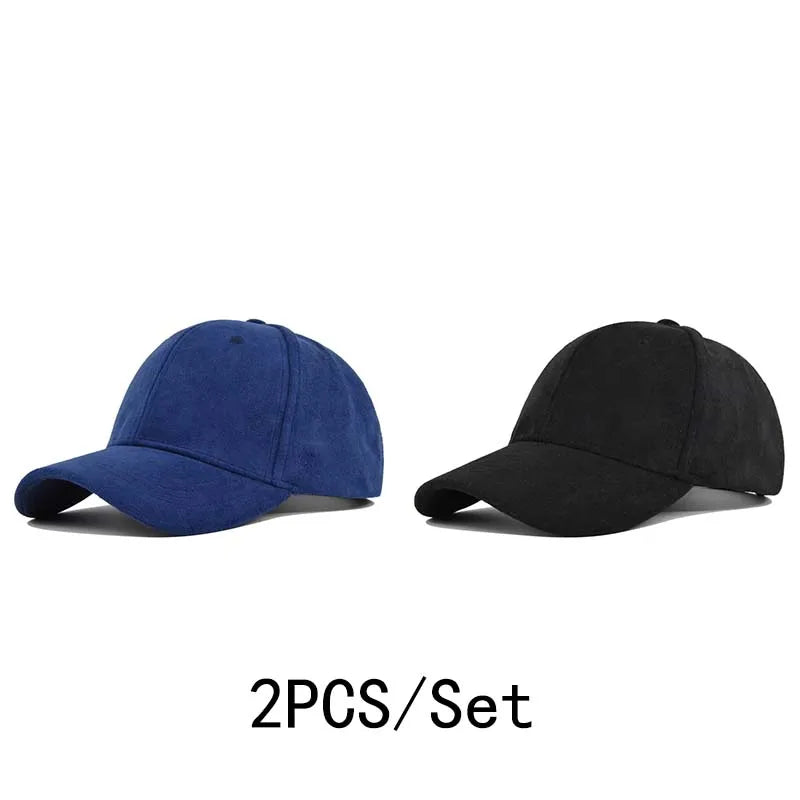 Fashion Suede Baseball Caps For Men Women Autumn Winter Solid Retro Snapback Hip Hop Hat Unisex Street Adjustable Sun Visor Caps