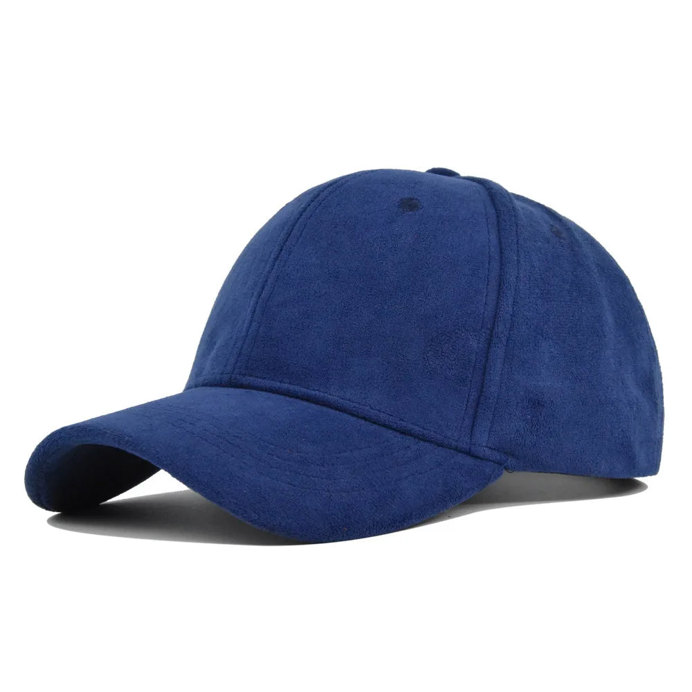 Gorras de béisbol de gamuza de moda para hombres y mujeres, gorras de béisbol de estilo retro con visera ajustable, estilo hip hop, unisex, para otoño e invierno