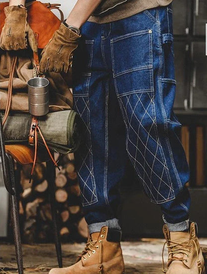 Pantalones vaqueros holgados para hombre, ropa de trabajo, pantalones vaqueros holgados para hombre, tallas grandes, tallas grandes, tendencia 2024, moda informal, estilo coreano, gótico