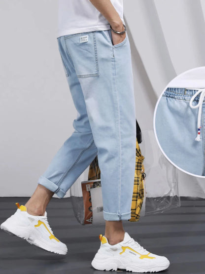 Men Jeans Male Trousers Simple Design High Quality Cozy All-match Students Daily Casual Korean Fashion Ulzzang Ins  3XL