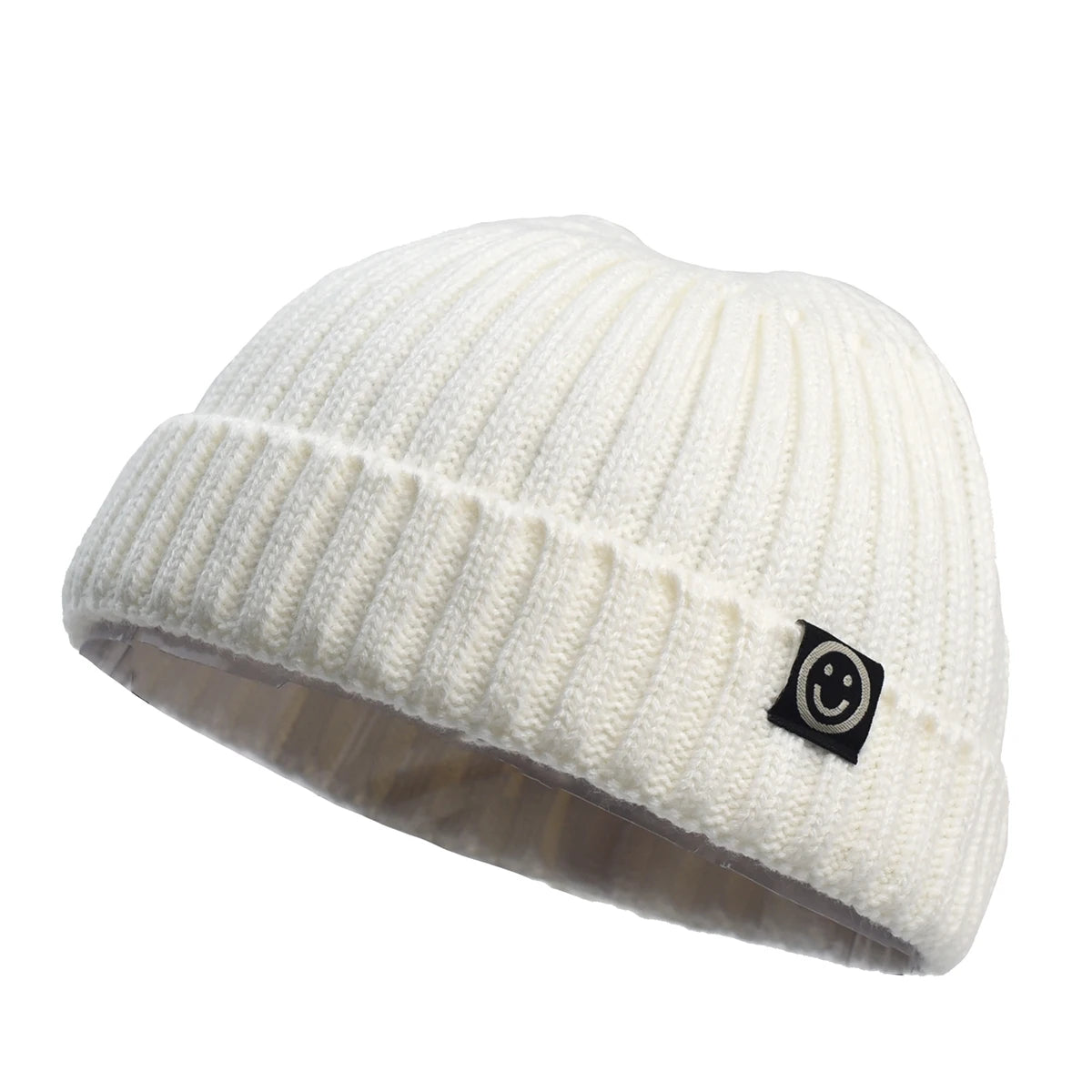 Gorro de punto estilo hip hop para hombre y mujer, gorro de invierno cálido, sin ala, holgado, con puños, estilo pescador