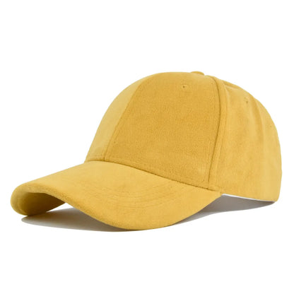 Gorras de béisbol de gamuza de moda para hombres y mujeres, gorras de béisbol de estilo retro con visera ajustable, estilo hip hop, unisex, para otoño e invierno