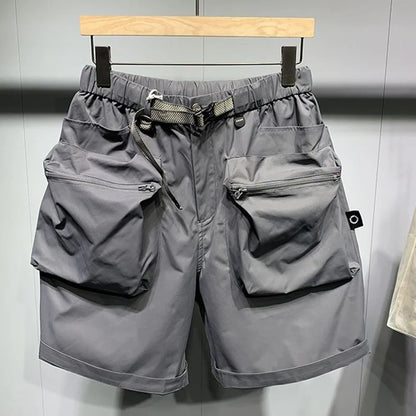 Pantalones casuales para hombre, moda urbana de verano 2024, ropa de trabajo sencilla, pantalones harén de cintura media, nuevos pantalones cortos sueltos, finos y únicos de alta calidad para hombres