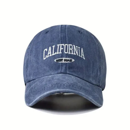 Gorra de béisbol retro vintage de algodón para hombres y mujeres, gorra de mezclilla con letras bordadas, gorra de algodón con parte superior suave, gorras casuales retro unisex