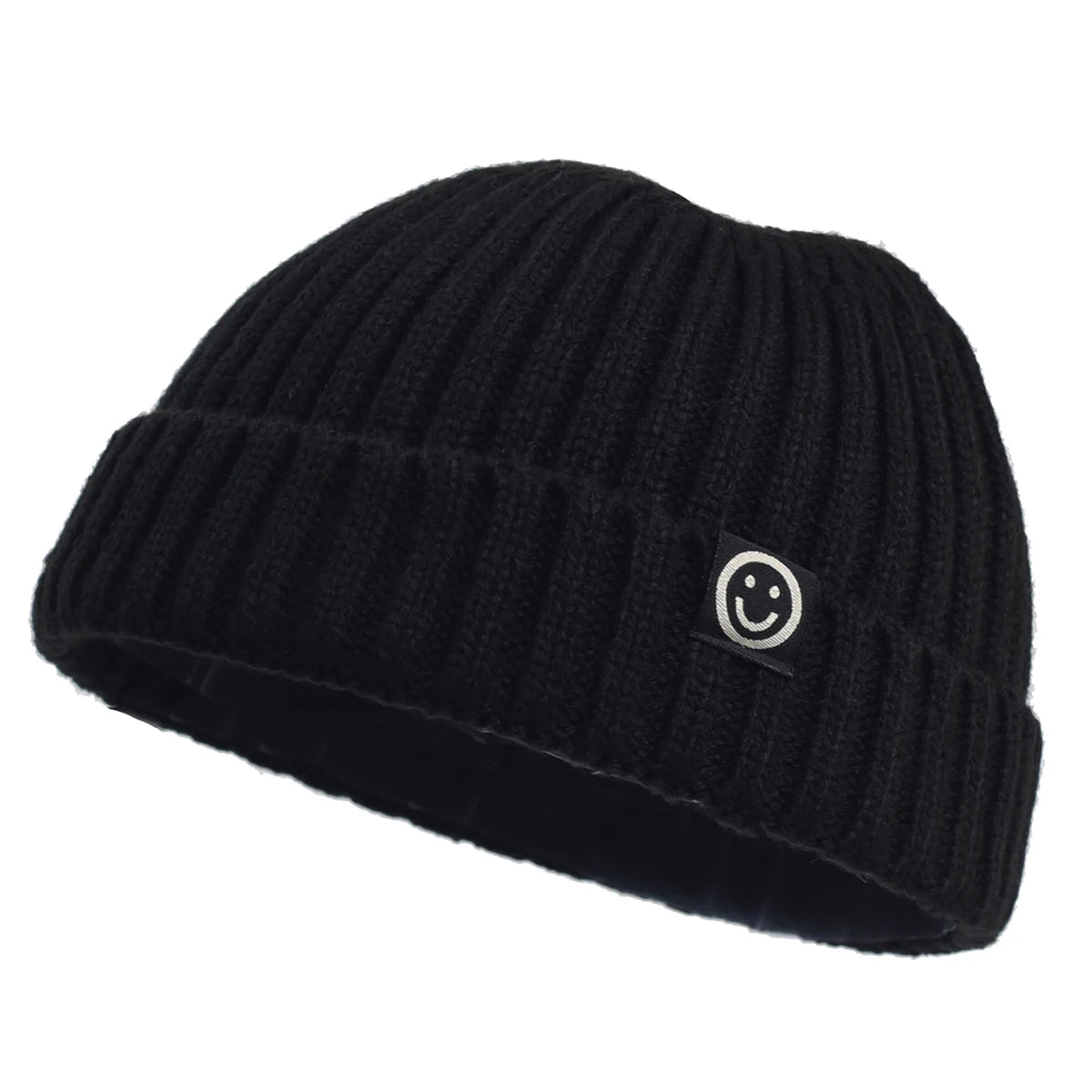 Gorro de punto estilo hip hop para hombre y mujer, gorro de invierno cálido, sin ala, holgado, con puños, estilo pescador