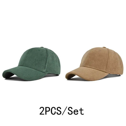 Fashion Suede Baseball Caps For Men Women Autumn Winter Solid Retro Snapback Hip Hop Hat Unisex Street Adjustable Sun Visor Caps