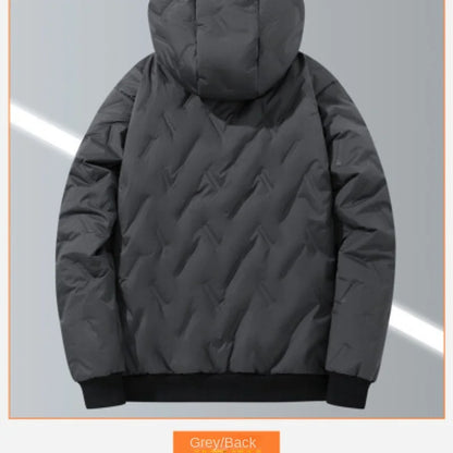 Old Pop Hooded Cotton-padded Men's Cotton-padded Men's Hooded Winter Fleecy Jacket Warm Graphene Cotton-padded Ultrasonic Coat