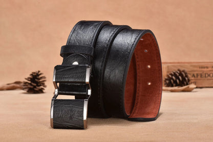 2023 New Men's Belt Korean Fashion Smooth Buckle Business Casual Belt Fashion Young Men's Trouser Designer Luxury Brand Belts