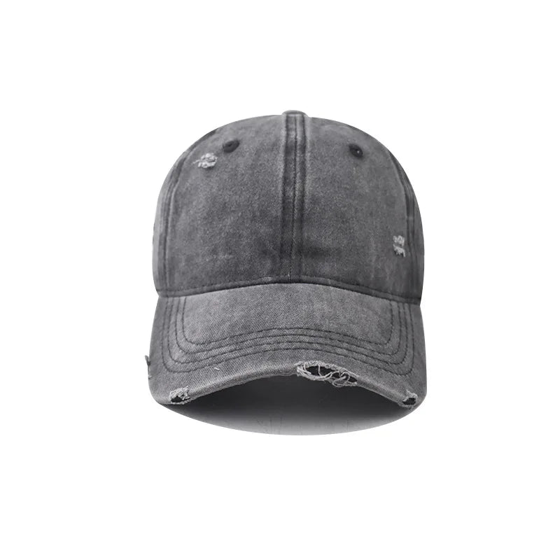 Distressed Baseball Cap Dad Hats for Men Women Vintage Washed Cotton Trucker Hat Adjustable Low Profile Unisex Style Headwear