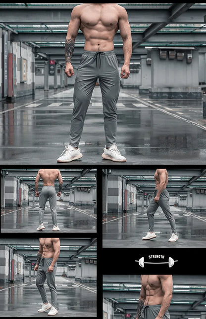 Men Sport Trousers with Pockets Running Workout Pants Quick Dry Training Jogger Sweatpants High Quality Fitness Bottoms