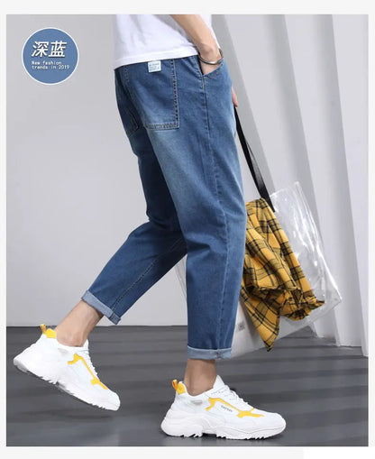 Men Jeans Male Trousers Simple Design High Quality Cozy All-match Students Daily Casual Korean Fashion Ulzzang Ins  3XL