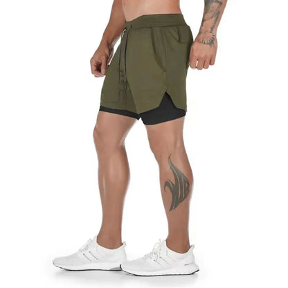 Pantalones cortos de gimnasio para hombre, pantalones cortos para correr con bolsillos interiores, presilla para toalla, pantalones cortos deportivos ligeros de secado rápido para entrenamiento para hombre