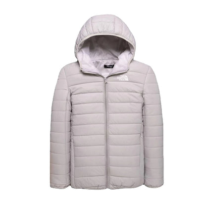 2024Winter New  Men's Coat Warm and Comfortable Zipper Hooded Fashion Print Outdoor Sports Simple Atmospheric Street