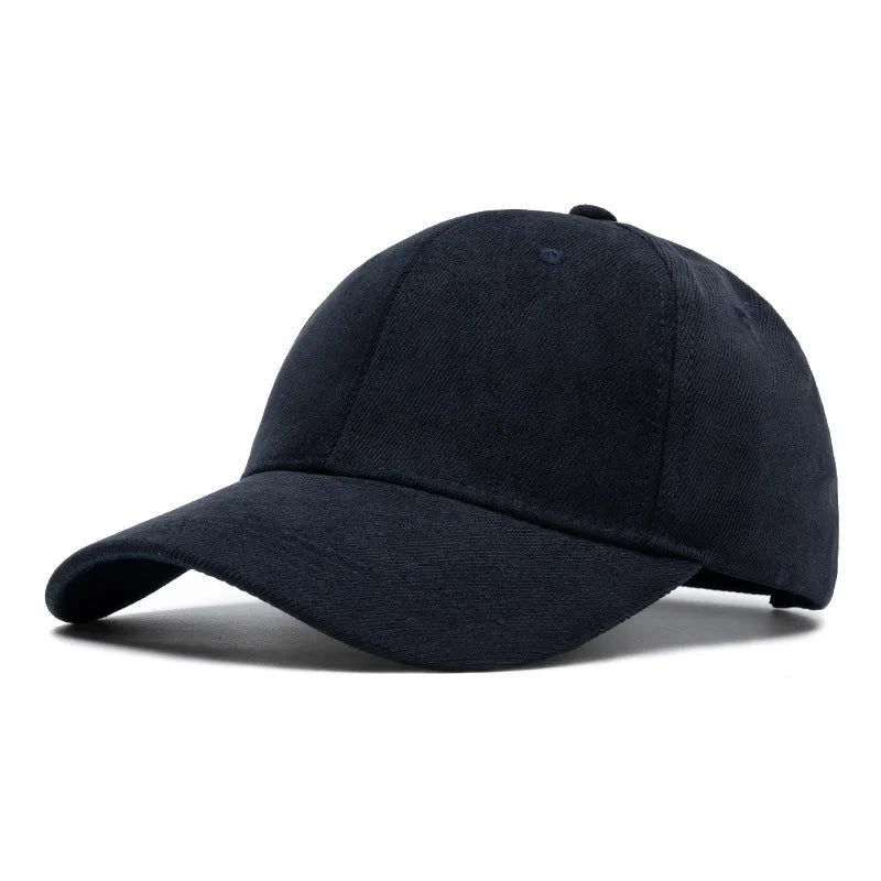 Fashion Suede Baseball Caps For Men Women Autumn Winter Solid Retro Snapback Hip Hop Hat Unisex Street Adjustable Sun Visor Caps