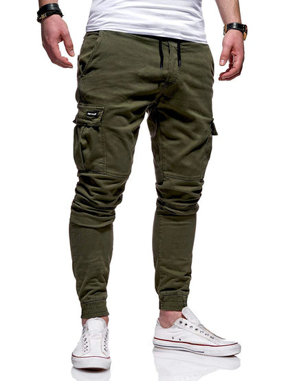 Men Pants Thin Fashion Casual Jogger Pencil Pants Streetwear Cargo Pants Multi-pockets Hip Hop Trousers Fitness Gyms Sweatpants