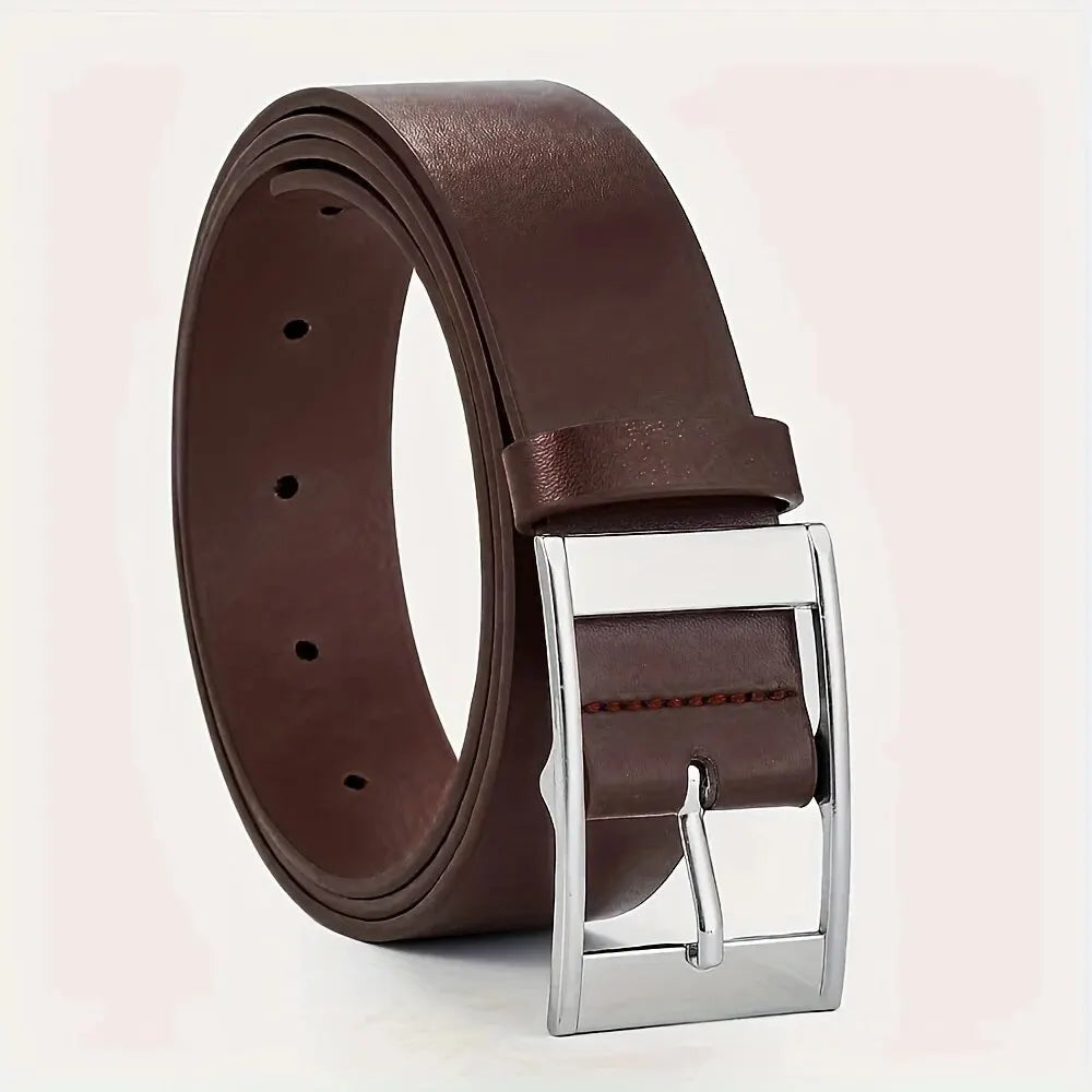 New Luxury Belt for Men PU Leather Belt Metal Pin Buckle High Quality Famous Brand Designer Waist Strap Belts for Jeans Men Belt