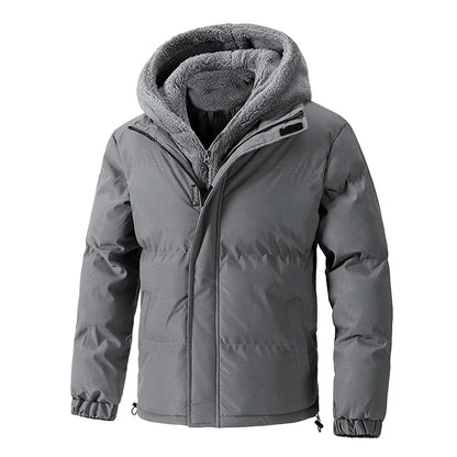 Chaqueta de invierno gruesa y cálida de talla grande 8XL para hombre, chaqueta acolchada con capucha, parka de algodón para hombre, abrigos falsos de dos piezas acolchados, prendas de vestir exteriores