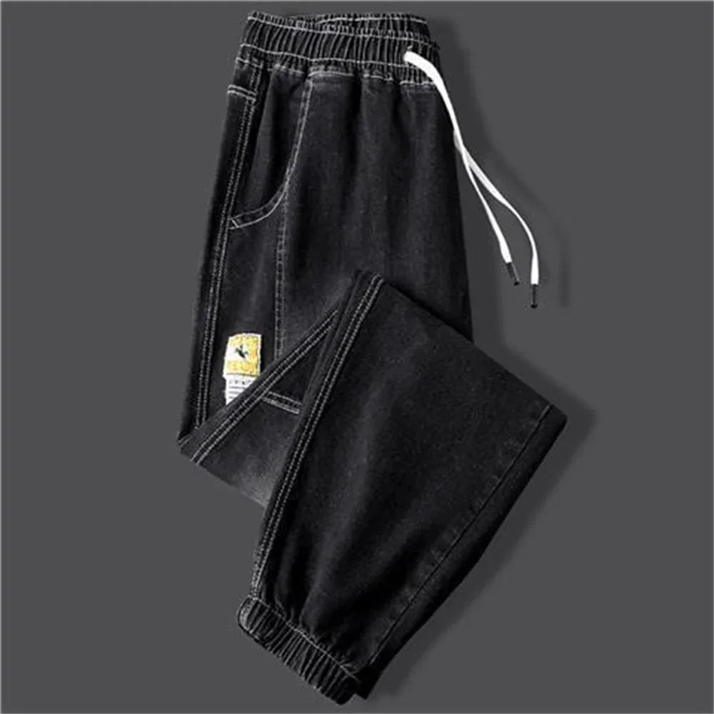 New Men's jeans Winter Fleece Jeans Thick Warm Denim Pants Men Streetwear Black Joggers Harem Jean Thermal Trousers pants men