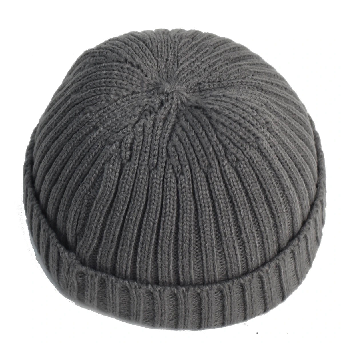 Gorro de punto estilo hip hop para hombre y mujer, gorro de invierno cálido, sin ala, holgado, con puños, estilo pescador