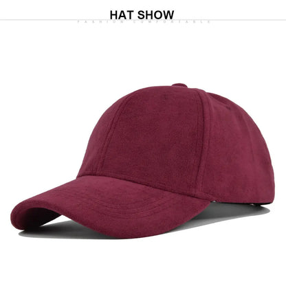 Fashion Suede Baseball Caps For Men Women Autumn Winter Solid Retro Snapback Hip Hop Hat Unisex Street Adjustable Sun Visor Caps