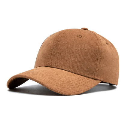 Gorras de béisbol de gamuza de moda para hombres y mujeres, gorras de béisbol de estilo retro con visera ajustable, estilo hip hop, unisex, para otoño e invierno