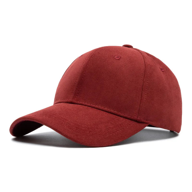 Fashion Suede Baseball Caps For Men Women Autumn Winter Solid Retro Snapback Hip Hop Hat Unisex Street Adjustable Sun Visor Caps