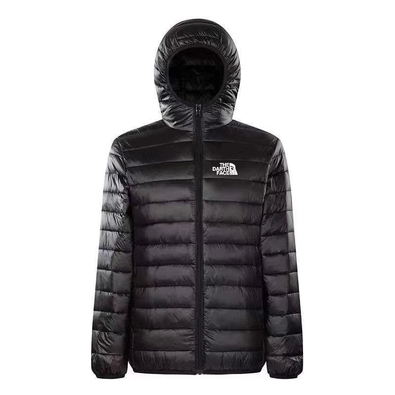 2024Winter New  Men's Coat Warm and Comfortable Zipper Hooded Fashion Print Outdoor Sports Simple Atmospheric Street