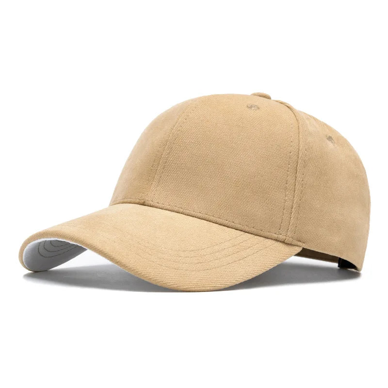 Gorras de béisbol de gamuza de moda para hombres y mujeres, gorras de béisbol de estilo retro con visera ajustable, estilo hip hop, unisex, para otoño e invierno