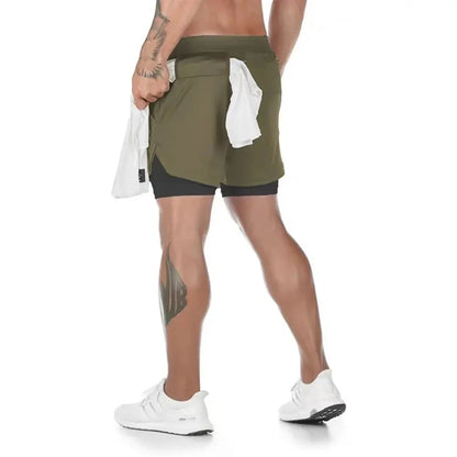 Gym Shorts Men Running Shorts with Liner Pockets Towel Loop Quick Dry Lightweight Workout Men's Athletic Sport Shorts