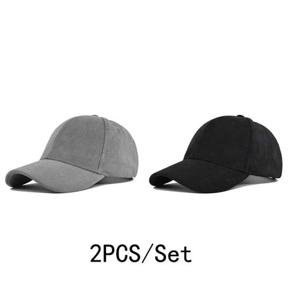 Fashion Suede Baseball Caps For Men Women Autumn Winter Solid Retro Snapback Hip Hop Hat Unisex Street Adjustable Sun Visor Caps